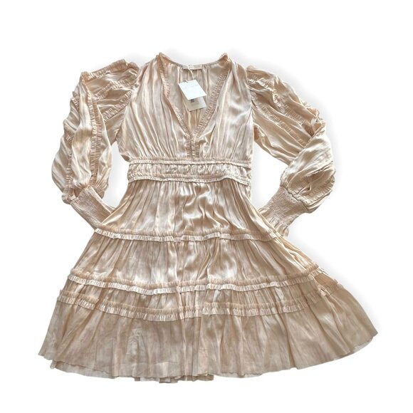 Ulla Johnson Gemma Plisse Mini Dress In Dawn, Size 6, New with Tag, $575 MSRP - Picture 7 of 16